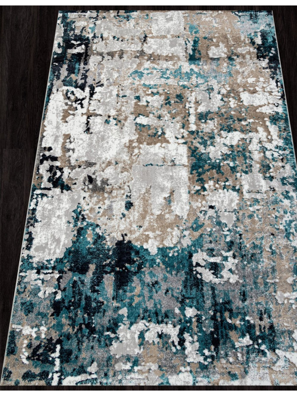 Ковер 01632A - GREY / TURQUOISE - Прямоугольник - коллекция PARADIZE