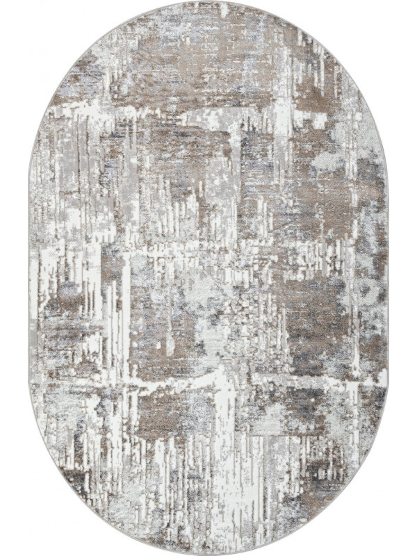 Ковер 06735B - CREAM HB / GREY - Овал - коллекция PARADIZE