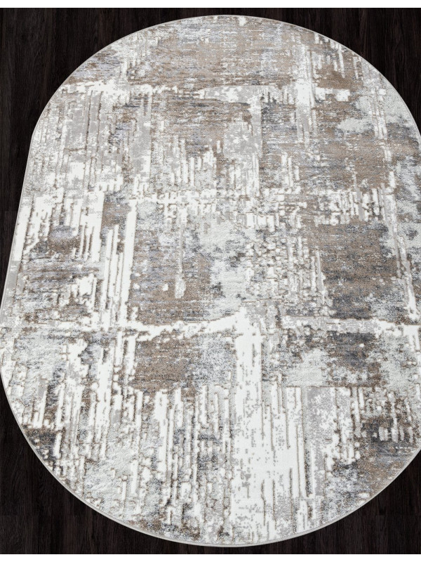Ковер 06735B - CREAM HB / GREY - Овал - коллекция PARADIZE