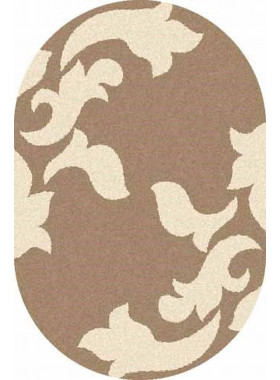 Ковер t620 - D.BEIGE-CREAM - Овал - коллекция PLATINUM 2x5 м