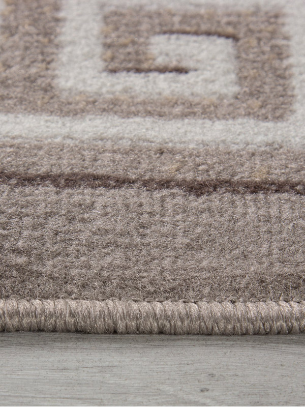 Ковер 06027A - BEIGE / DARK VIZON - Прямоугольник - коллекция PRAGA