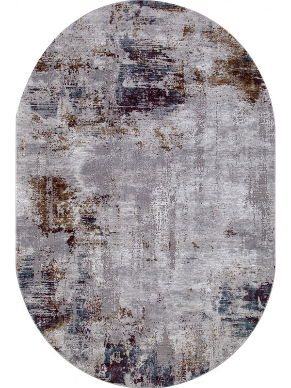 Ковер 03002G - GREY / GREY - Овал - коллекция QUANTUM