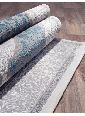 Ковер 03014G - GREY / GREY - Прямоугольник - коллекция QUANTUM 0,78x1,5 м