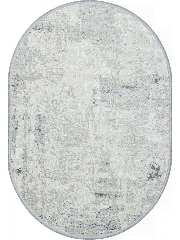 Ковер 26762Z - CREAM / L.GREY - Овал - коллекция RUBI