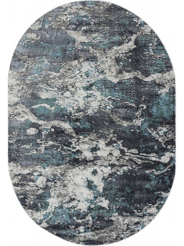 Ковер 02463H - BLUE / GREY - Овал - коллекция SAFARI
