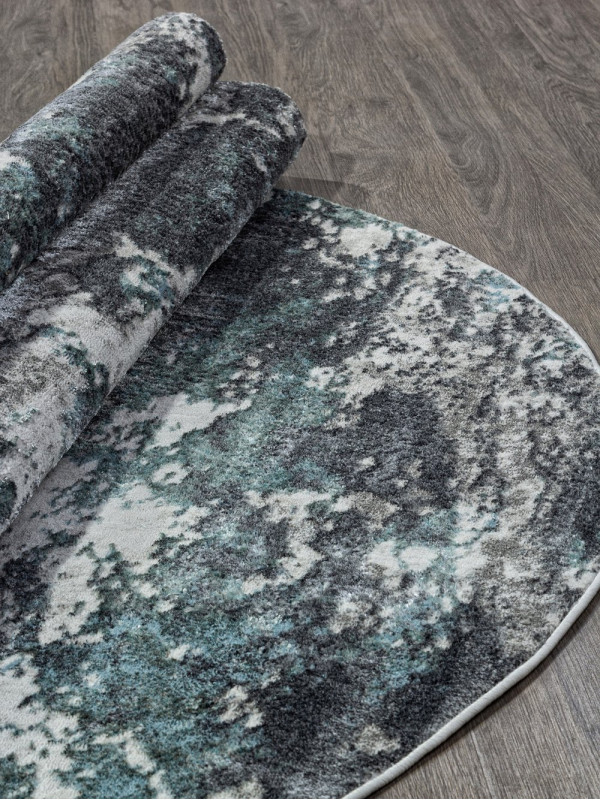 Ковер 02463H - BLUE / GREY - Овал - коллекция SAFARI