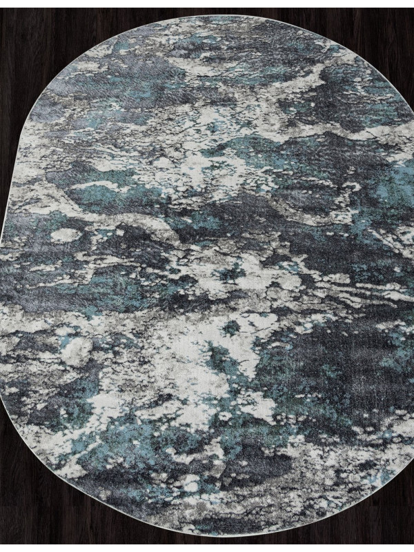 Ковер 02463H - BLUE / GREY - Овал - коллекция SAFARI