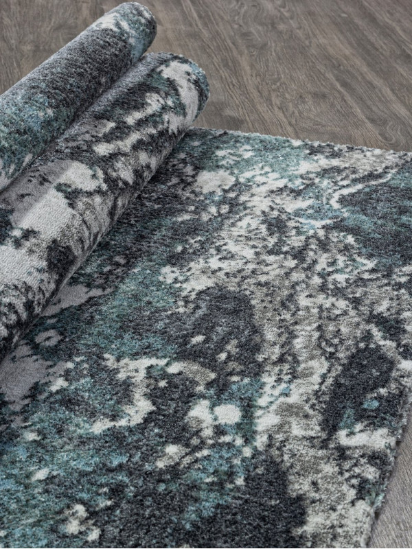 Ковер 02463H - BLUE / GREY - Прямоугольник - коллекция SAFARI