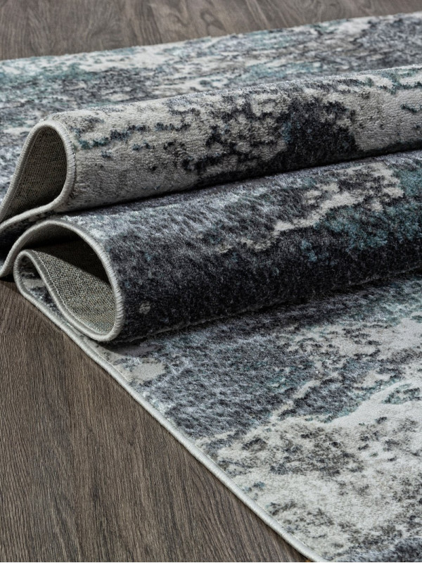 Ковер 02463H - BLUE / GREY - Прямоугольник - коллекция SAFARI