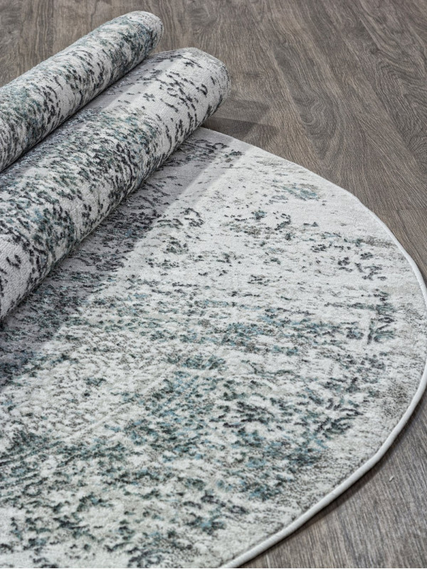 Ковер 02475F - BLUE / GREY - Овал - коллекция SAFARI