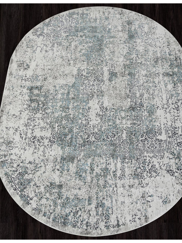 Ковер 02475F - BLUE / GREY - Овал - коллекция SAFARI