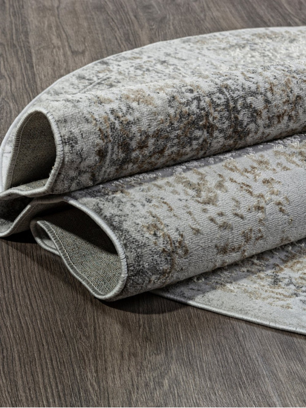 Ковер 02475H - D.GREY / GREY - Овал - коллекция SAFARI