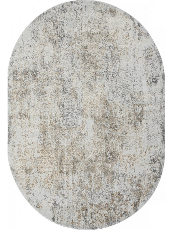 Ковер 02475H - DK.BEIGE / GREY - Овал - коллекция SAFARI