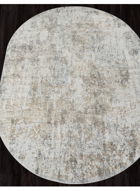 Ковер 02475H - DK.BEIGE / GREY - Овал - коллекция SAFARI 2x2,9 м