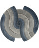 Ковер 00836T - GREY / BLUE - Круг - коллекция SAFIR