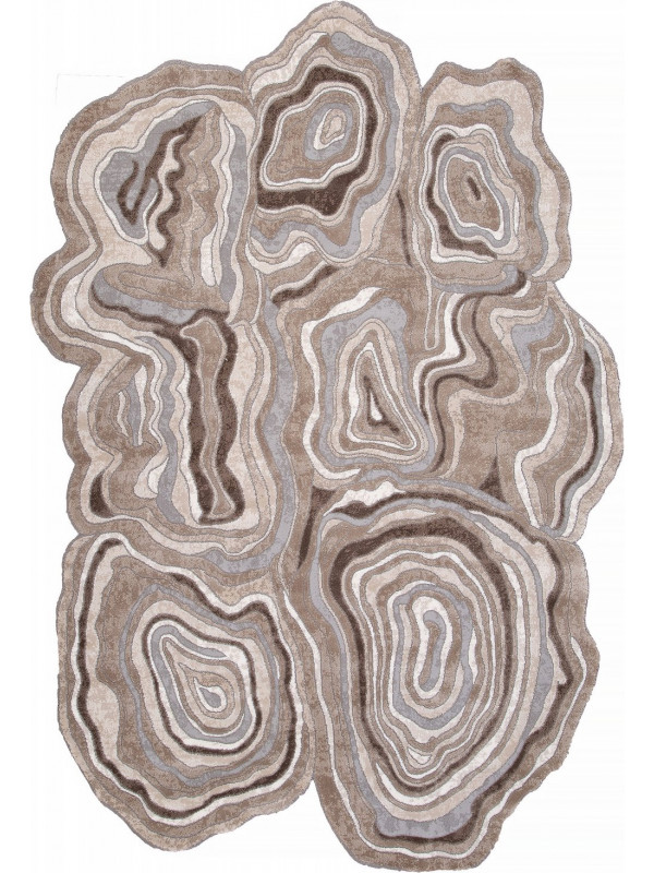 Ковер 00841C - GREY / BROWN - Прямоугольник - коллекция SAFIR