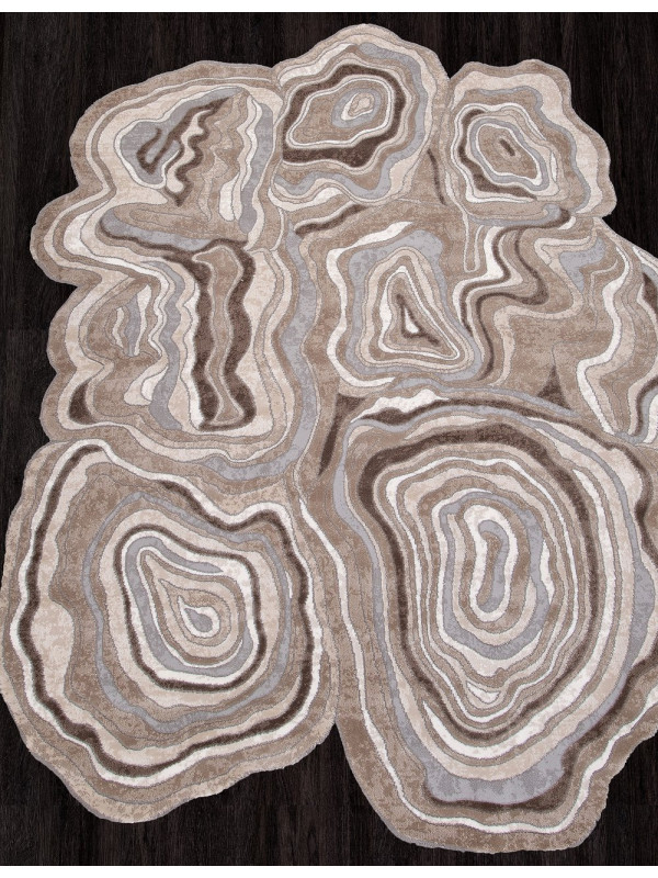 Ковер 00841C - GREY / BROWN - Прямоугольник - коллекция SAFIR