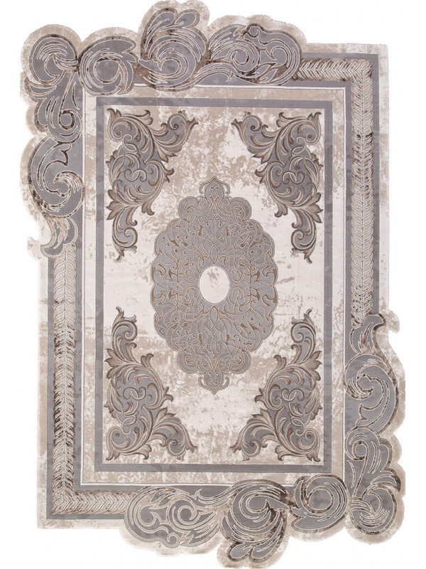 Ковер 00856C - GREY / BROWN - Прямоугольник - коллекция SAFIR