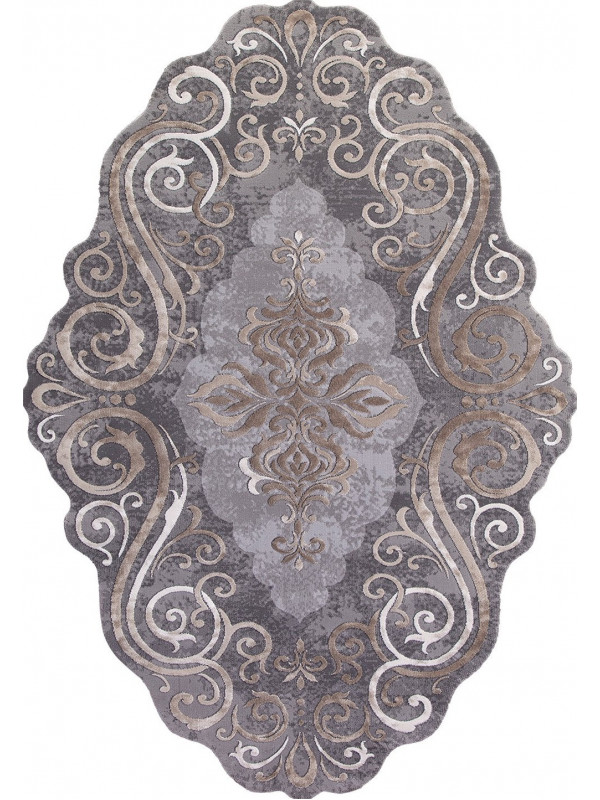 Ковер 00858C - GREY / BROWN - Прямоугольник - коллекция SAFIR