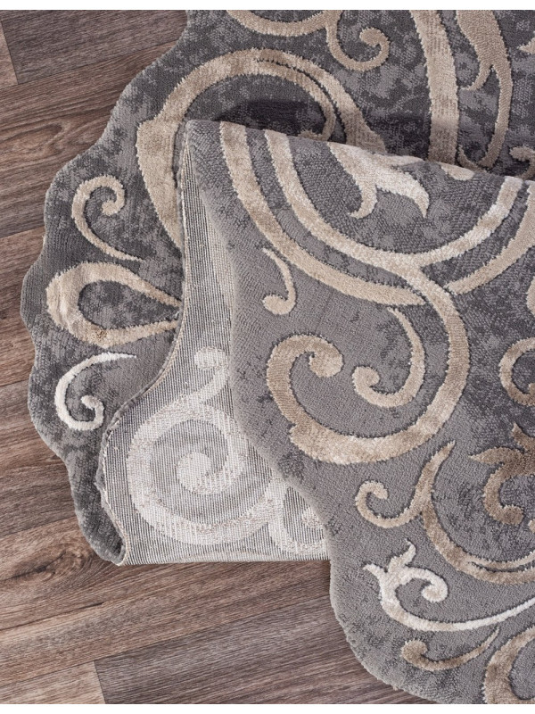 Ковер 00858C - GREY / BROWN - Прямоугольник - коллекция SAFIR