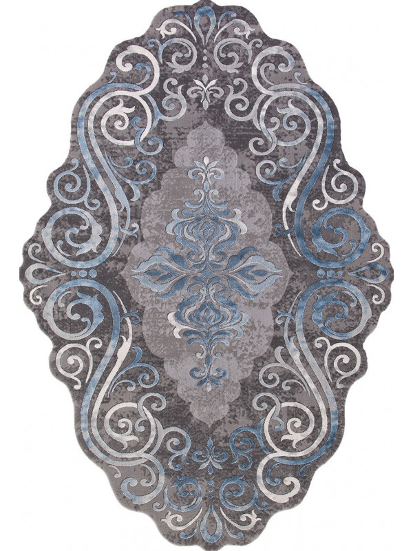 Ковер 00858T - BLUE / BLUE - Прямоугольник - коллекция SAFIR