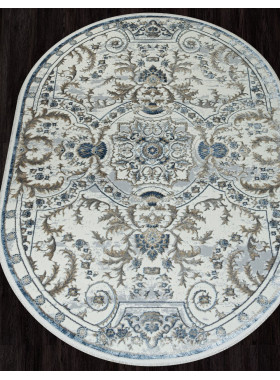 Ковер 00765A - D.BLUE FDY / CREAM HB - Овал - коллекция SAHARA 2x2,9 м