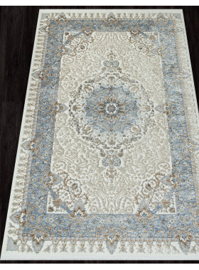 Ковер 06066A - L.BLUE FDY / CREAM HB - Прямоугольник - коллекция SAHARA 3x4 м