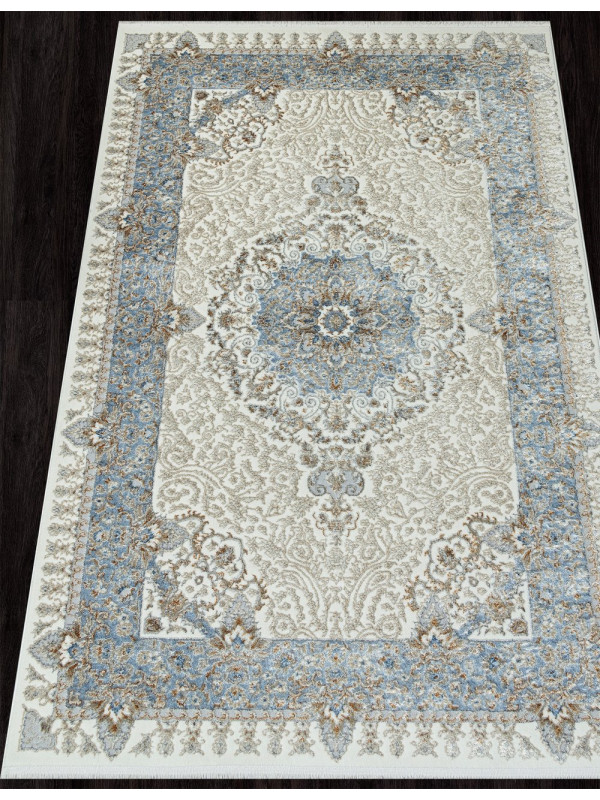 Ковер 06066A - L.BLUE FDY / CREAM HB - Прямоугольник - коллекция SAHARA