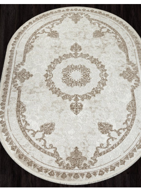 Ковер 30231Y - BEIGE / L.GREY - Овал - коллекция SANDALI 0,8x1,5 м