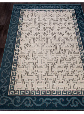 Ковер D781 - CREAM-BLUE - Прямоугольник - коллекция SERENITY 2,8x4,8 м