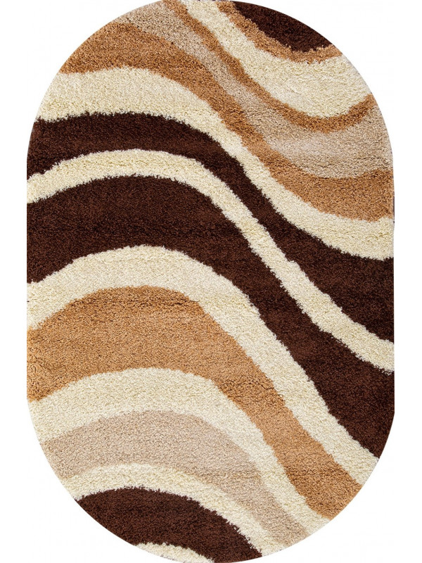 Ковер s607 - BEIGE-BROWN - Овал - коллекция SHAGGY ULTRA