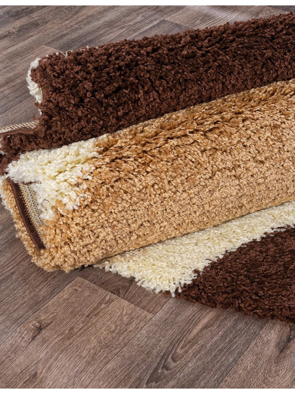 Ковер s607 - BEIGE-BROWN - Овал - коллекция SHAGGY ULTRA