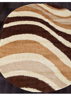 Ковер s607 - BEIGE-BROWN - Овал - коллекция SHAGGY ULTRA 2x4 м
