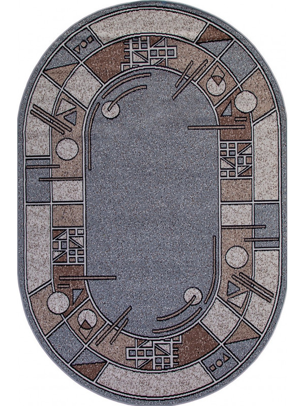 Ковер ALBINA 3 - BLUE-BROWN - Овал - коллекция SIERRA