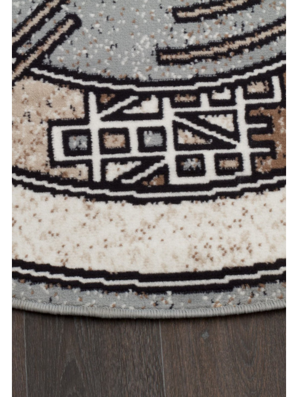 Ковер ALBINA 3 - BLUE-BROWN - Овал - коллекция SIERRA