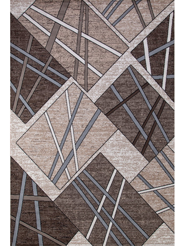 Ковер D487 - BEIGE-BROWN 2 - Прямоугольник - коллекция SIERRA