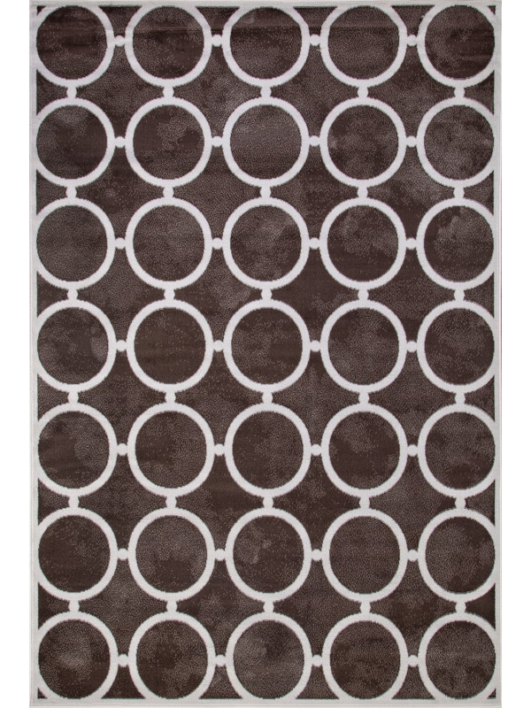 Ковер D713 - BROWN-CREAM 2 - Прямоугольник - коллекция SIERRA