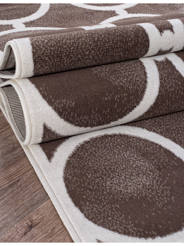 Ковер D713 - BROWN-CREAM 2 - Прямоугольник - коллекция SIERRA