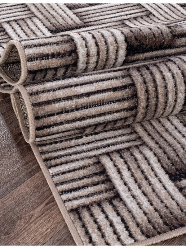 Ковер D722 - BEIGE-BROWN 2 - Прямоугольник - коллекция SIERRA