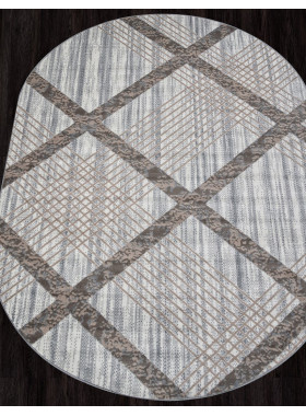 Ковер F351 - CREAM-BLUE - Овал - коллекция SIERRA 1x2 м
