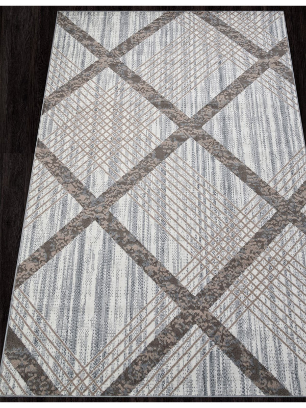 Ковер F351 - CREAM-BLUE - Прямоугольник - коллекция SIERRA