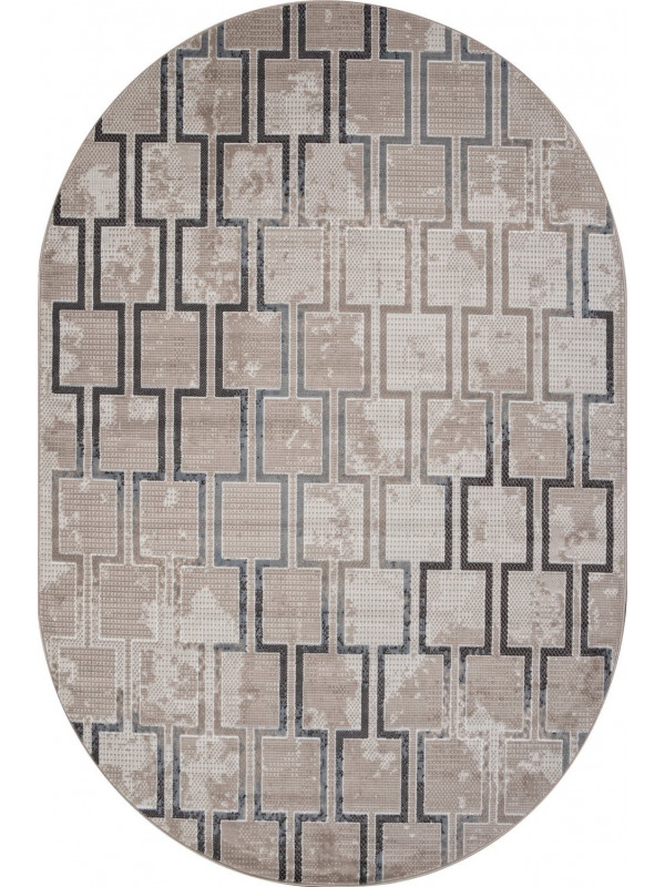 Ковер F353 - BEIGE-BLUE - Овал - коллекция SIERRA