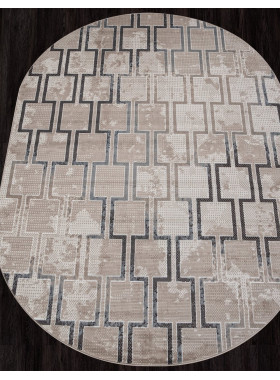 Ковер F353 - BEIGE-BLUE - Овал - коллекция SIERRA 1,5x1,9 м