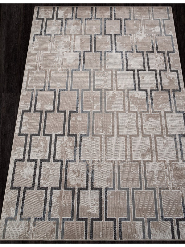 Ковер F353 - BEIGE-BLUE - Прямоугольник - коллекция SIERRA