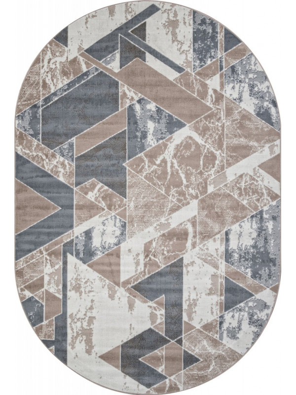 Ковер F354 - BEIGE-BLUE - Овал - коллекция SIERRA