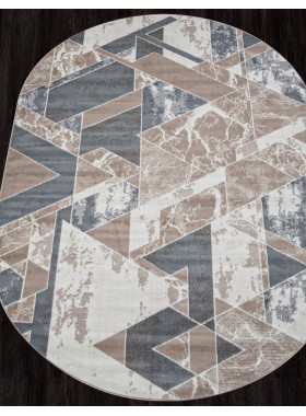 Ковер F354 - BEIGE-BLUE - Овал - коллекция SIERRA 1x2 м