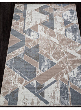 Ковер F354 - BEIGE-BLUE - Прямоугольник - коллекция SIERRA 2,5x5 м