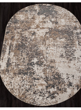 Ковер M028A - CREAM / GRAY - Овал - коллекция SIESTA 0,78x1,5 м