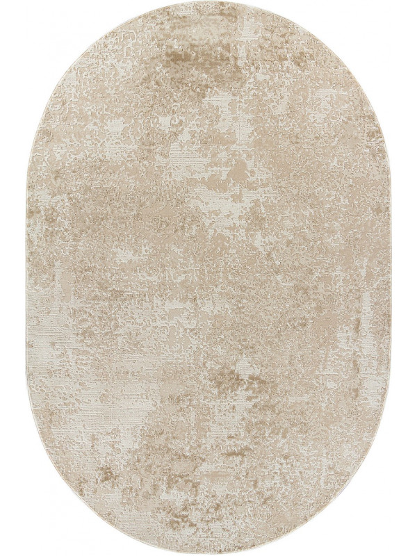 Ковер M028A - LIGHT BEIGE / BEIGE - Овал - коллекция SIESTA