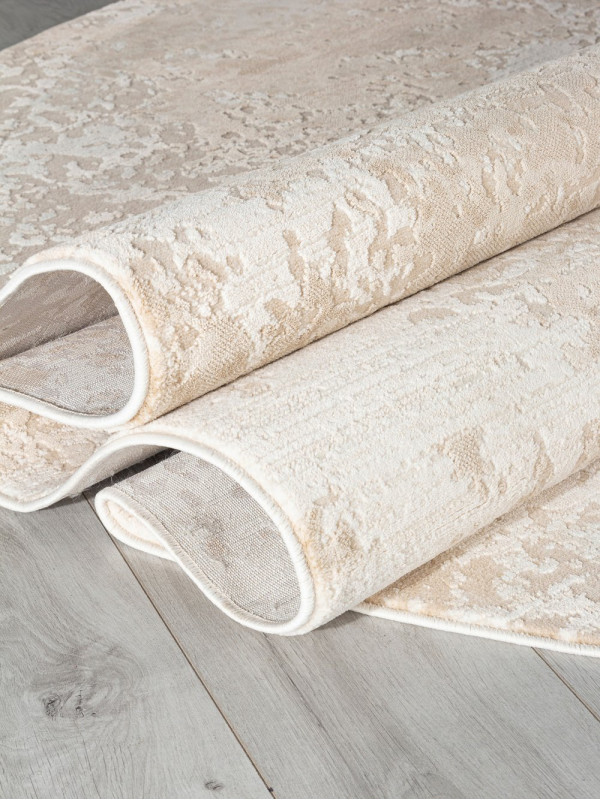 Ковер M028A - LIGHT BEIGE / BEIGE - Овал - коллекция SIESTA